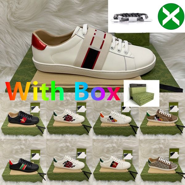 

men women casual shoes dress mens dress shoes sneaker snake leather sneakers shoe mens ace bee sports trainers tiger printed lace, Black