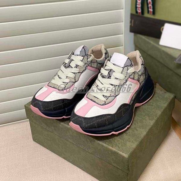 

new designer shoes rhyton sneaker plaid pattern platform classic suede leather sports skateboarding shoe men women running walking black whi