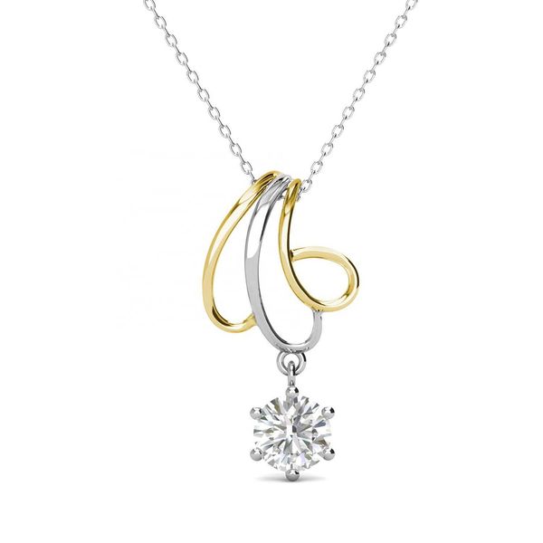 

100% sterling silver 925 lab grown moissanite diamond drop pendant women necklace birthday gift for girlfriend destiny jewellery