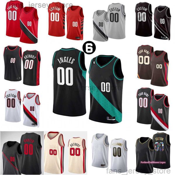 

custom printed 2022-23 new basketball jerseys lillard grant hart reddish winslow thybulle johnson little simons watford walker sharpe nurkic, Black;red