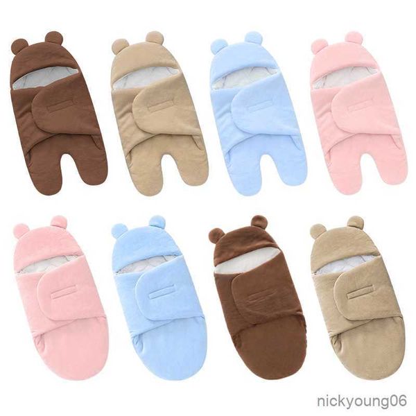 

sleeping bags baby winter bag newborn warm plus velvet cover blanket envelope thicken swaddle wraps r230614