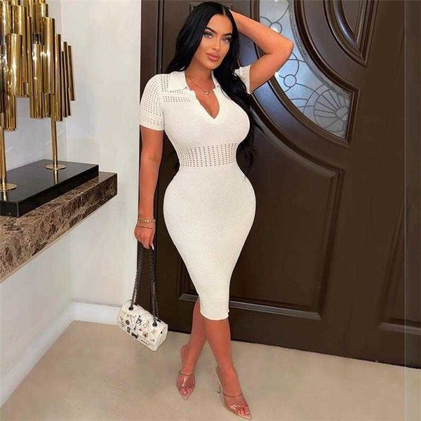 

womens clothing dresses summer fashion elegant lapel short sleeve solid color slim sheath dress, Black;gray