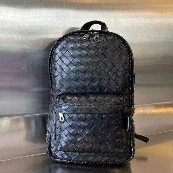 

10a quality bv's backpack designers intrecciato cowhide woven mens backpack black color small size 41cm real leather luxury backpack me
