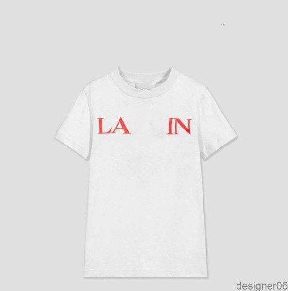 

designer lanvins t shirt fashion brand t-shirt women's spring and summer printed cotton men's short sleeve couple half sleeve loos, White;black