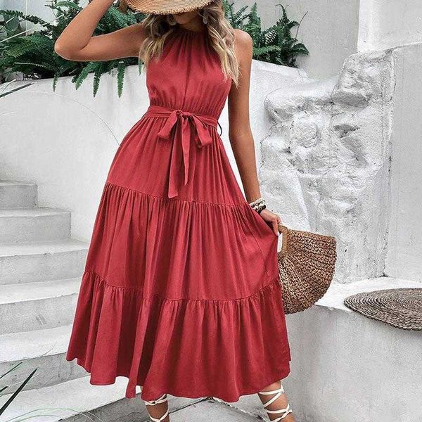 

summer womens halter solid color dress cap sleeve mini mid length, Black;gray