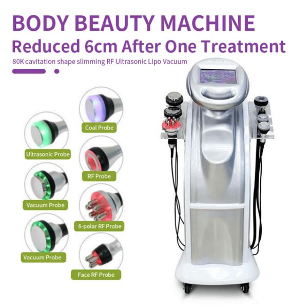 

slimming machine 7 in 1 ultrasonic 80k cavitation slimming face and body shaping vacuum liposuction skin tightening massage lifting instrume