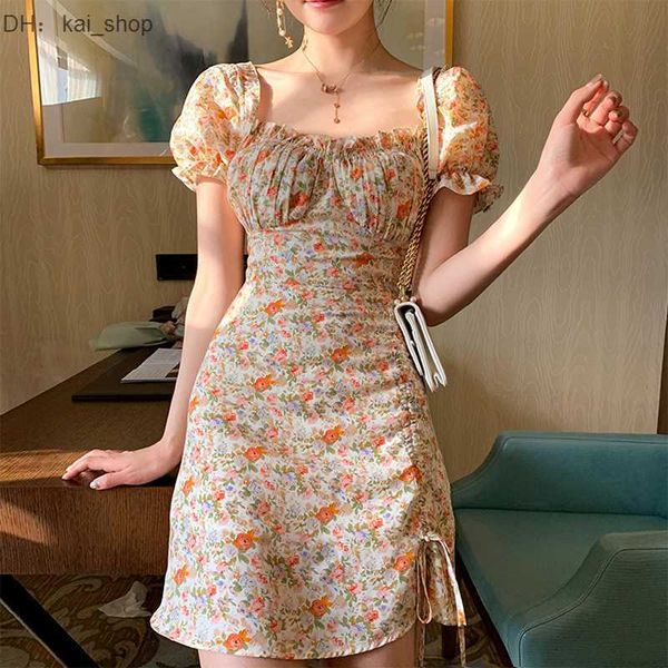

summer new network red dress square neck lace print skirt 11, Black;pink