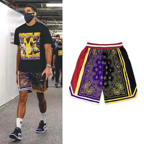 

sd street basketball pants waist fruit flower sports pants basketball shorts men's streetball shorts training running pants quick-dryin, White;black