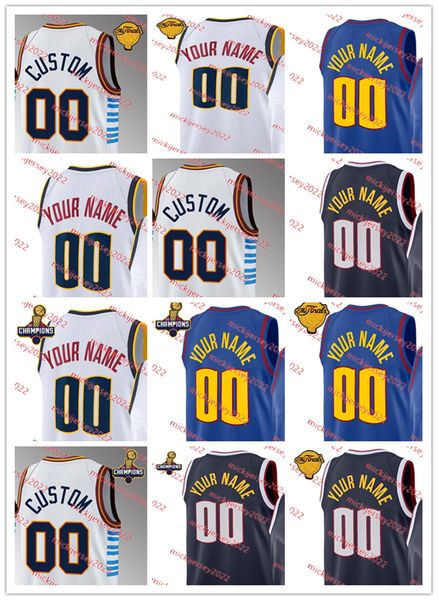 

jamal murray 2023 champions basketball jersey michael porter jr. custom stitched mens youth 6 deandre jordon 0 christian braun 50 aaron gord, Black