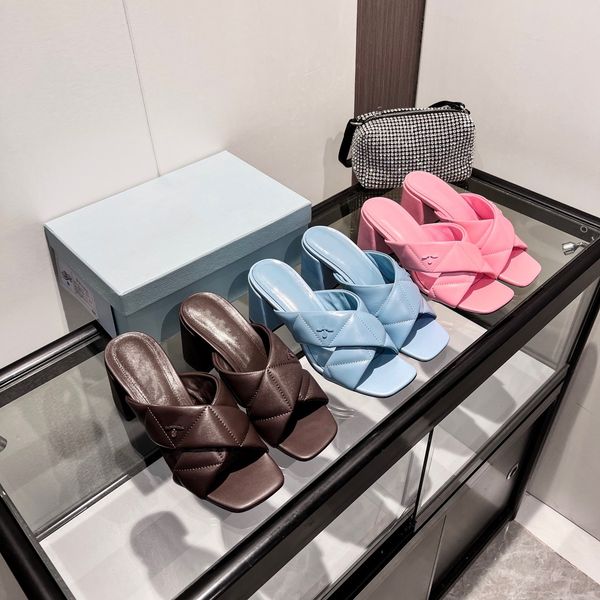 

designer sandals women monolith roman foam rubber platform sandal padded nappa leather lug tread slides luxury bread slippers summer cutout, Black
