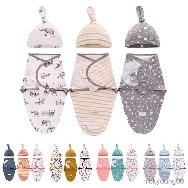 

sleeping bags baby newborn swaddle wrap blanket hat cotton sleep bag for boys girls r230614