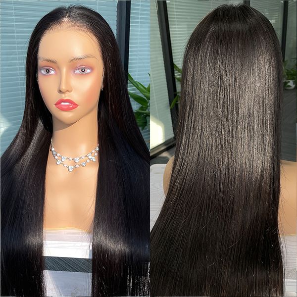 

glueless wig human hair ready to wear go preplucked pre hd transparent straight lace front wigs hair, Black;brown