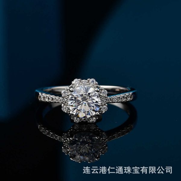 

designer new s925 sterling silver plated au750 love star bud 1 to 2 claw d color mosan diamond certificate
