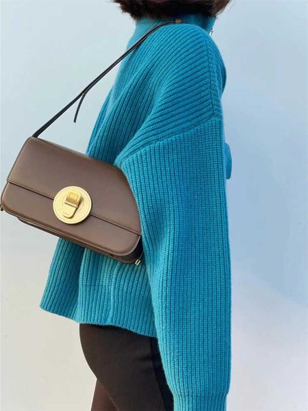 

peco bag drink can stick armpit advanced leather tofu bag 2023 new bag female foreign style