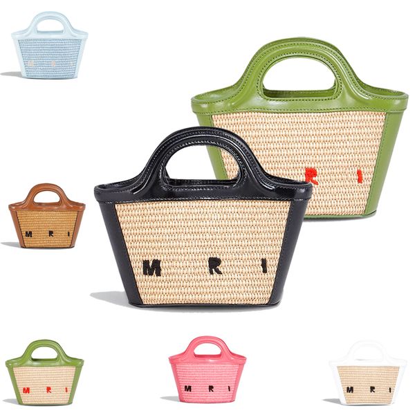 

mens handle luxury marn weave straw raffias bags womens designer shoulder beach tropicalia micro basket bag fashion crossbody travel tote ha