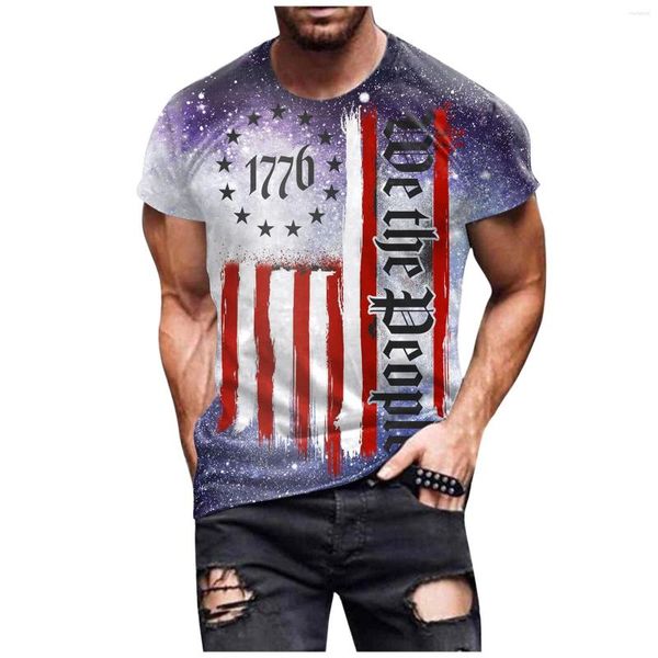 

men's t shirts mens independence day t-shirts men's usa flag graphic short sleeve american shirt and blouses, White;black