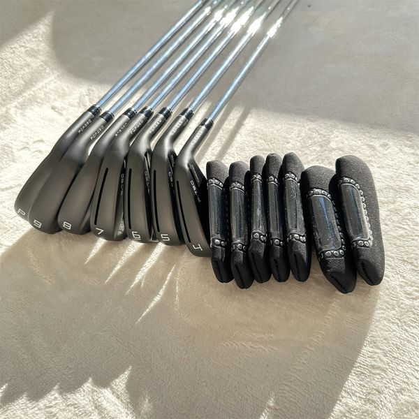 

men's golf iron black p790golf club p790irons set forged golf clubs 456789p regular/stiff steel/graphite shafts headcovers