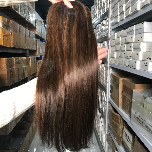 

stock hair pieces highlights 16 inch ombre human hair ers mono with hair wefts white jewish women's toupee 6*7 inch 130% density natura, Black;brown