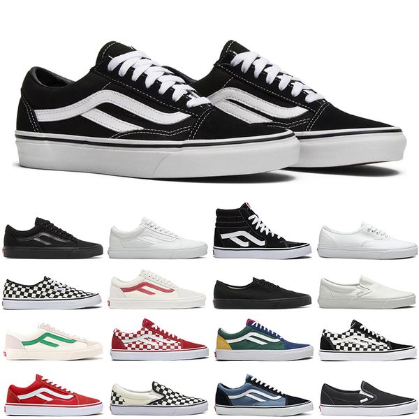 

designers shoes old skool casual canvas shoes triple black white high low slip on mens womens walking jogging breathable fashion outdoor