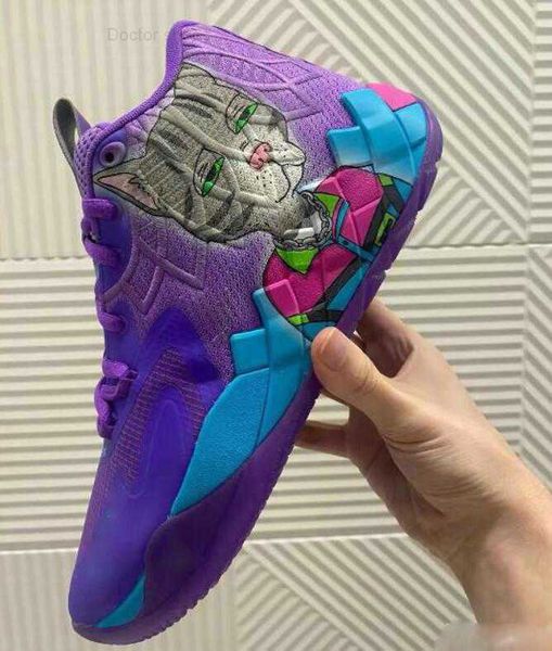 

grade school mb01 mb1 mb2 rick morty mens kids running shoes for sale lamelo ball queen city red sport shoe size36-46 a70