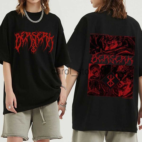 

men's t-shirts japanese anime berserk guts graphic t shirt fight swordsman gatsu sacrifice zodd t-shirt men cotton casual t-shirts stre, White;black
