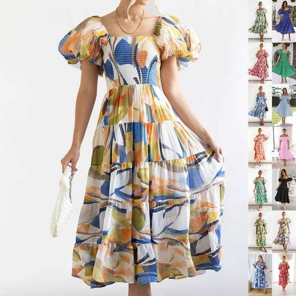

spring and dress summer slimming girl slim fit backless off neck printed short sleeve for women, Black;gray