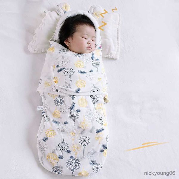 

sleeping bags baby bag neck protector diaper changing sleepwear summer cotton space print ear design cozy swaddle r230614