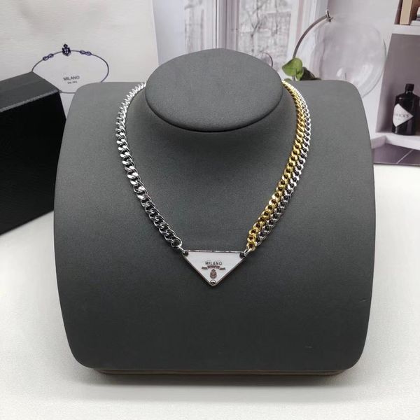 

p home luxurys sale pendant necklaces fashion for man woman 48cm inverted triangle designers brand jewelry mens womens highly quality 06, Silver