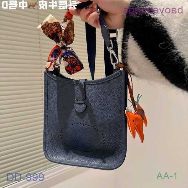

designer bag evelynbag 2023 high layer end bags cow bucket women's totes with lychee pattern h hollow out single shoulder cross pcx0 wi