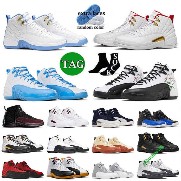 

2023 new basketball shoes 12s jumpman 12 size 13 og sneakers university blue fiba floral a ma maniere hyper royal black taxi dark grey for