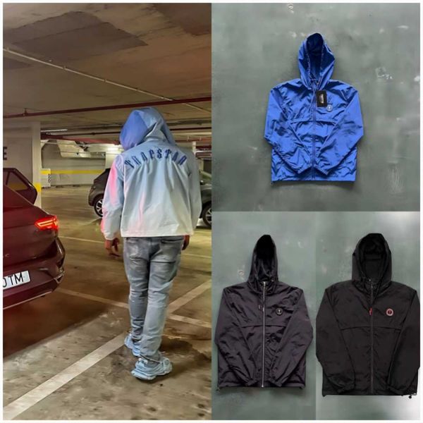

men trapstar jacket sportswear irongate t windbreaker-black 1to1 embroidered letters women zipper sun protection 03a, Black;brown
