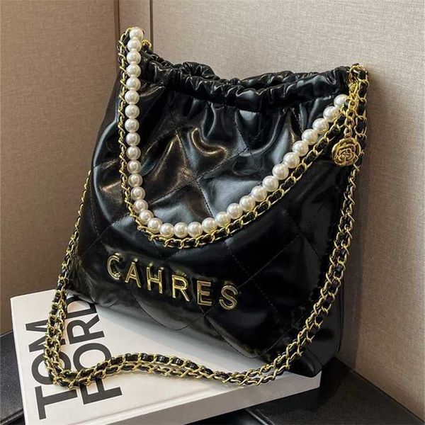 

high and lingge pearl women's bag new version one shoulder bucket bag with niche design crossbody 80% online outlet store y93z