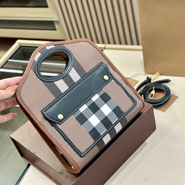 

square vintage bag classic check crossbody messenger bag women handbags purse shoulder postman's bag canvas leather fashion bag gold ha