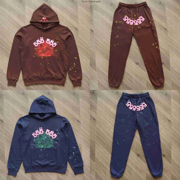 

designer pullover spider sp5der hoodies young sweatshirts streetwear thug 555 angel hoody men women 11 web pullover hooded printing web whit, Black