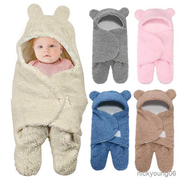 

sleeping bags baby bag fluffy fleece newborn receiving blanket infant boys girls clothes sleep nursery wrap swaddle r230614