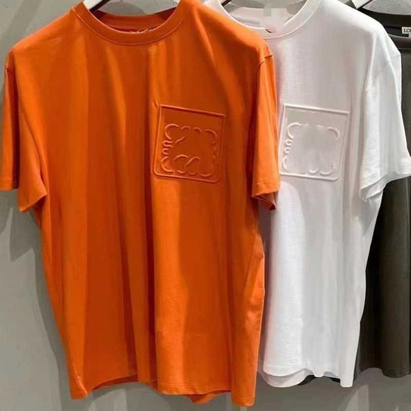 

men's t-shirt summer new designer quality three-dimensional embossed letters printed casual men and women with the same paragraph short, White;black