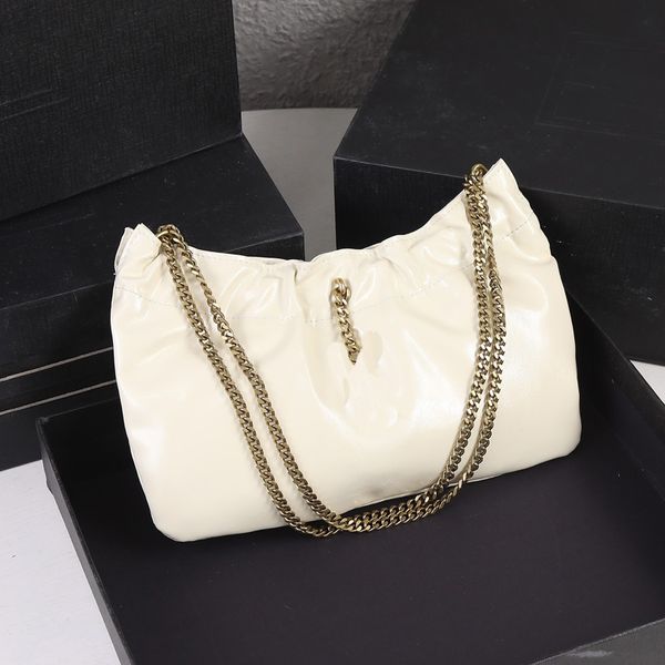 

cloud shaped underarm chain totes bag women designer handbags purse cowhide cloud bags fashion letters chains drawstring closure fashionable