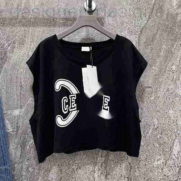 

women's t-shirt designer fashion sleeveless t-shirts vest brand clothing casual street sports tee crew neck short-sleeved woman trend s, White