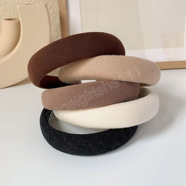 

korea sweet hairband women wide-brimmed fabric headband hairband femme headband hair accessories, Slivery;white