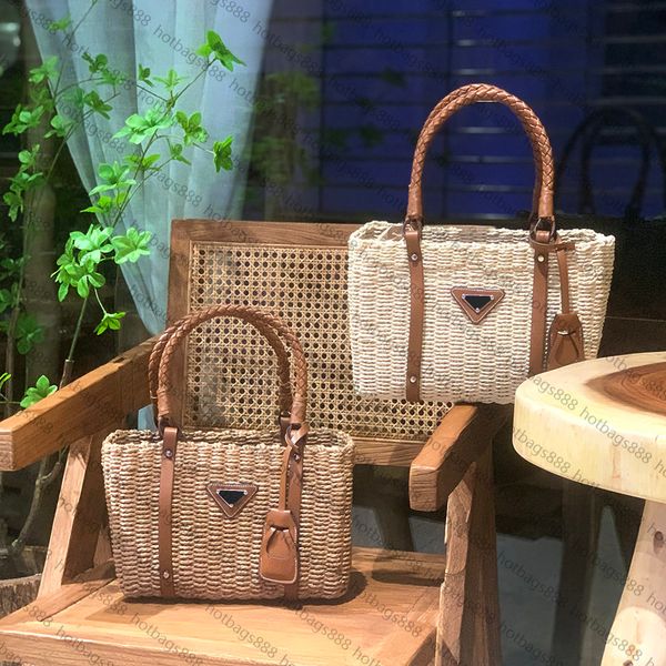 

designer beach bag straw bags summer knitting handbag women basket bags girls pretty shopper woven small tote