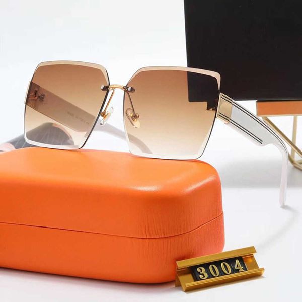 

new arrivals latest fashion sunglasses mens sunshade glasses 3004 composite metal rimless optical frame classic rectangle square gold luxury, White;black