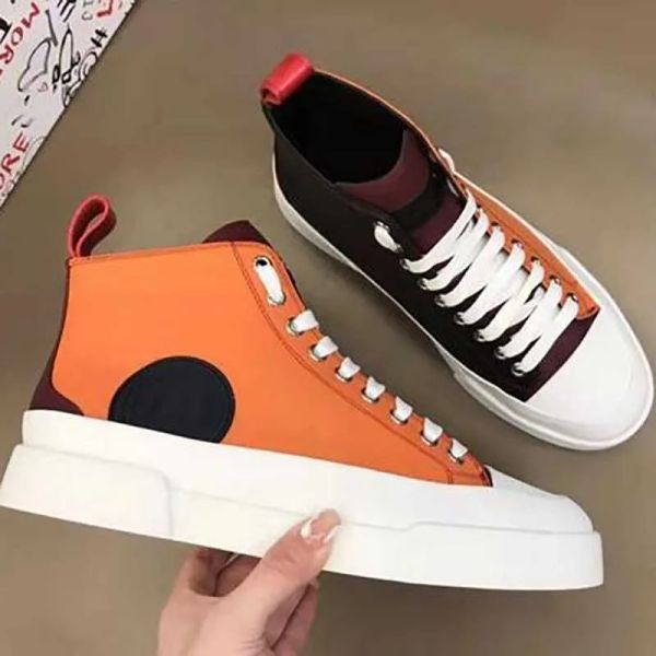 

casual shoes high-shoes summer stitching sneakers men's 5d canvas wear-resistant non-slip joker lace-up fashion exclusive, Black