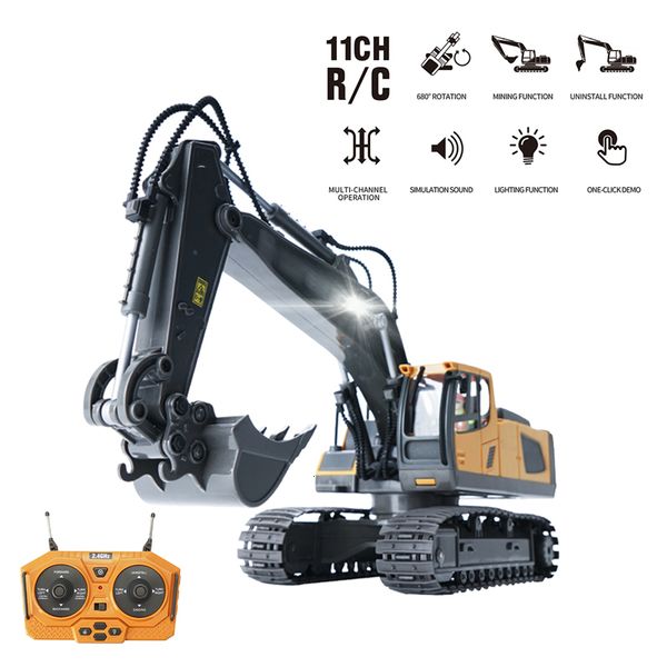 

rc excavator engineering vehicle crawler bulldozer truck 2.4g remote control car toys for boys children gifts