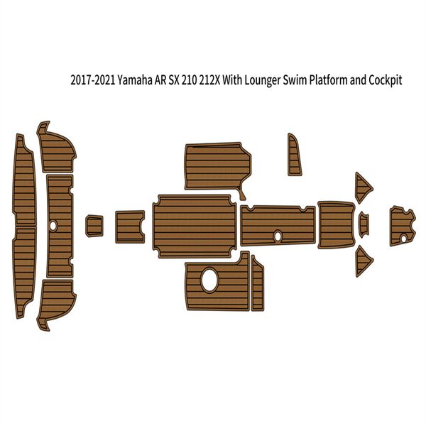 

2017-2021 yamaha ar/sx 210/212x lounger swim platform cockpit boat eva floor pad