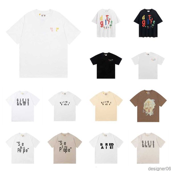 

tees galleryses depts mens t shirts designer lanvins summer womens t-shirts scheme french letter street clothes round neck short sleeved pur, White;black