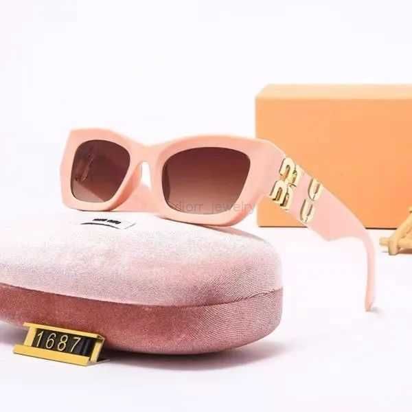 

2023 new designer miu sunglasses for women men smu09ws mirror leg miu letter miu11ws decorated face shape 4r4gh, White;black
