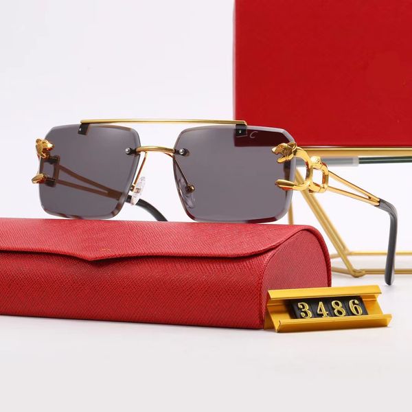 

wholesale sunglasses carti glasses metal leopard head sunglasses sunglasses polarizedmens women classic square leisure luxury rectangular go, White;black