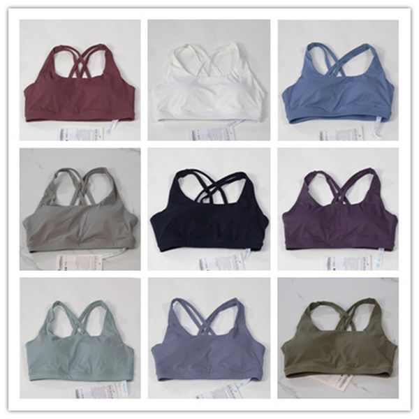 

2023 women's tracksuits active sets lu-008 bra align yoga sport high impact fitness seamless gym lululemens women wear workout vest2