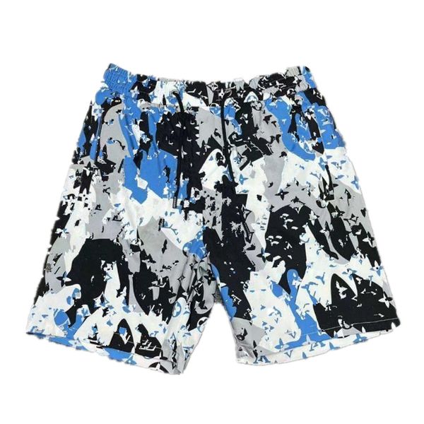 

mens shorts mens plaid letter graffiti shorts male camouflage shorts beachwear casual loose gradient mens beach pants gym pants knee lenght, White;black