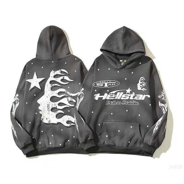 

mens hoodies sweatshirts mens hoodies sweatshirts hellstar hoodie mens plus size hoodie hellstar vintage made old mud print loose hoodie hig, Black